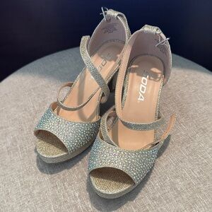 Soda Girls Sparkling Gold Heels